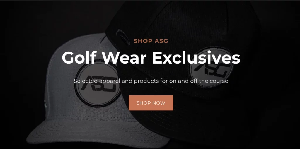 Golf Merchandise Shop Home Page